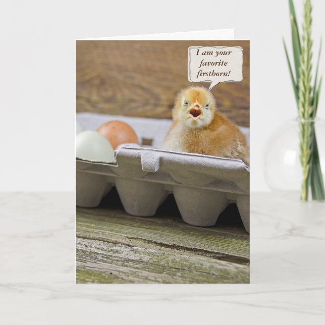 Carte Poussin d'anniversaire dans le carton d'oeufs de (Devant)
