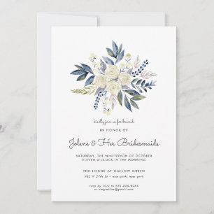 Carte Prairie d'Automne Brunch Floral pour Demoiselles