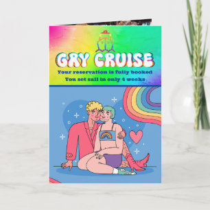 Carte Prank Gay Cruise Anniversaire, Personnalisé Amis F