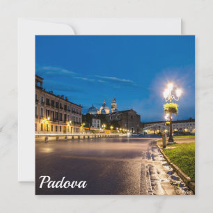 Carte Prato della Valle la nuit à Padova, Italie