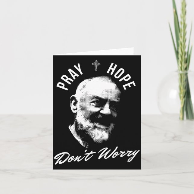 Carte Pray Hope And Don't Worry Saint Padre O  (Devant)