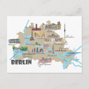 Carte préférée de Berlin avec points forts tourist