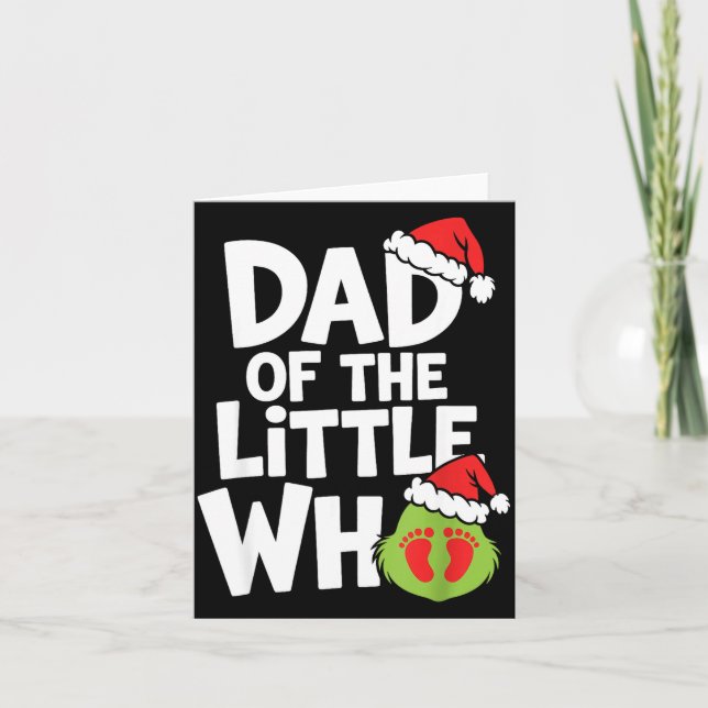 Carte Pregnancy Announcemen Dad Of The Little Who  (Devant)
