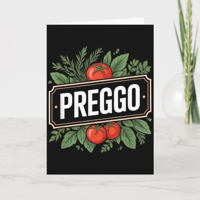Carte Pregnancy Announcement Prego Pasta Sauce Funny Pre (Devant)