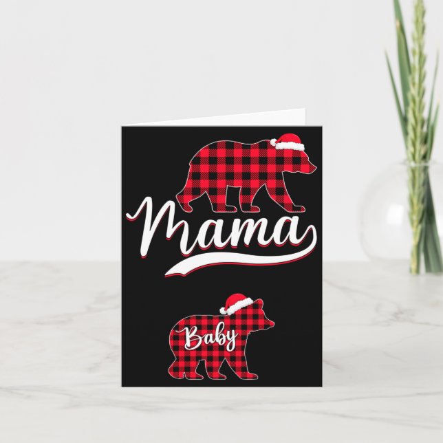 Carte Pregnant Women Mom Mama Bear Pregnancy Christmas P (Devant)