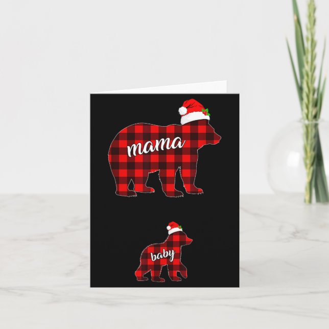 Carte Pregnant Women Mom Mama Bear Pregnancy Christmas P (Devant)