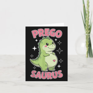 Carte Pregosaurus Mignon Rétro Maman Dinosaure Grossesse