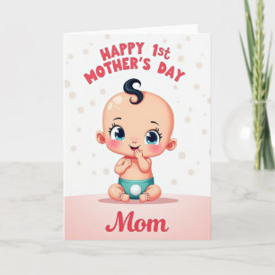 Carte premier âge bébé pois