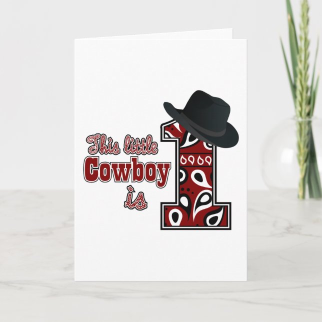 Carte Premier anniversaire de Cowboy (Devant)