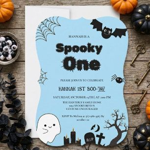 Carte Premier anniversaire de Halloween effrayant