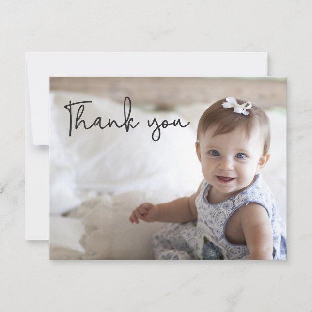Carte Premier anniversaire de la petite fille Photo pers (Devant)