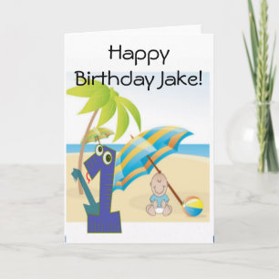 Carte Premier anniversaire du bébé garçon
