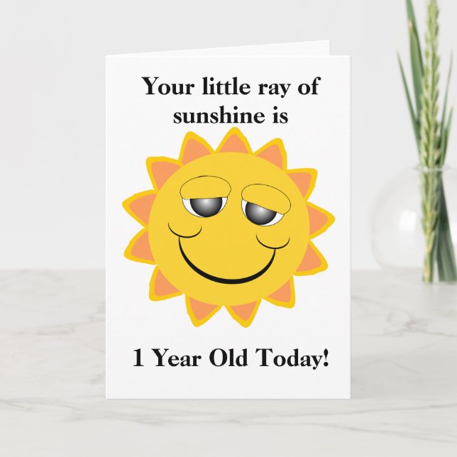 Carte Premier anniversaire du soleil (Devant)