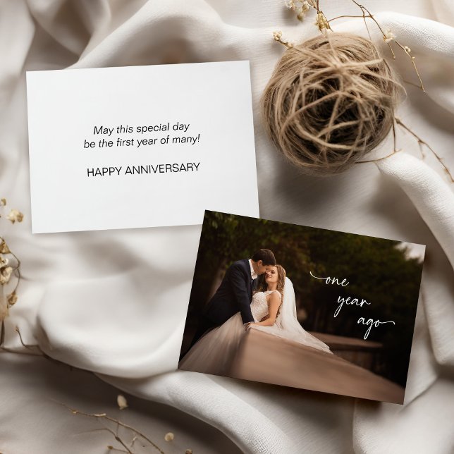 Carte Premier Anniversaire - Il Y A Un An, Joyeux Annive (Créateur téléchargé)