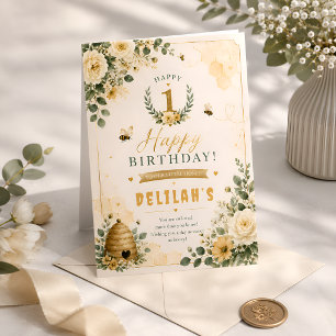 Carte Premier Bee-Day de Little Honey