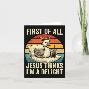 Carte Premier Jésus Pense Qu'une Délice Drôle De Meme D'