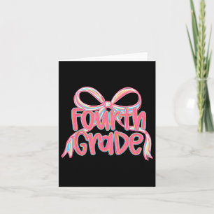 Carte Premier jour de quatrième année bouquet floral pou