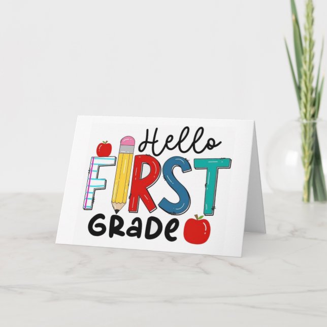 Carte Premier jour de scolarité personnalisé (Devant)