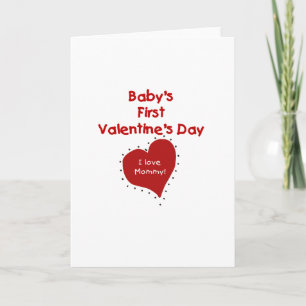 Carte Premier jour de Valentines du coeur I de maman