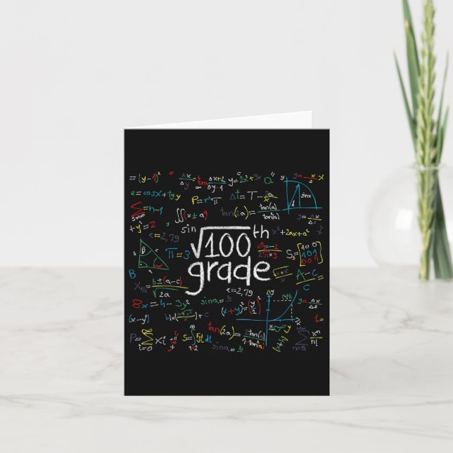Carte Premier Jour D'école 10e Année Racine Carrée De 10 (Devant)