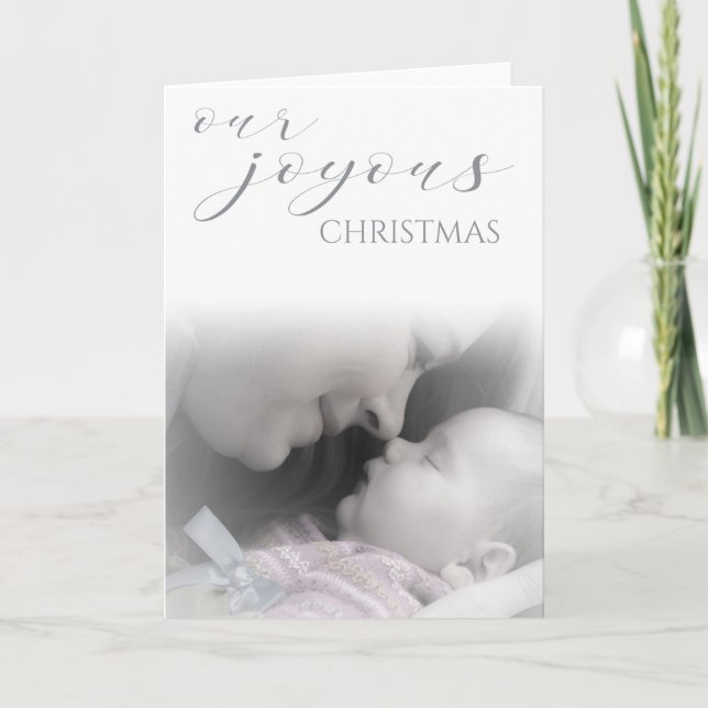 Carte Premier Joyeux de Noël pour bébé - PHOTO DE VOTRE  (Devant)
