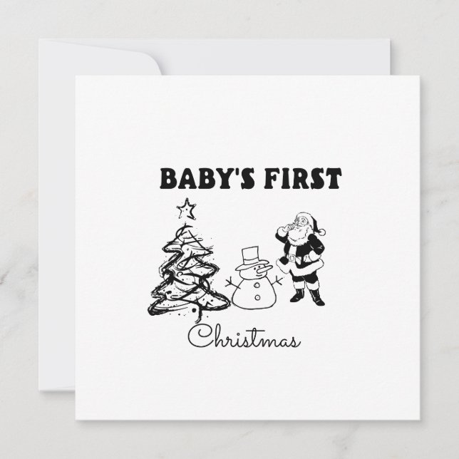 Carte Premier Noël du bébé (Devant)