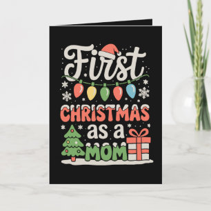 Carte Premier Noël en tant que papa Nouvelle maman 1er N