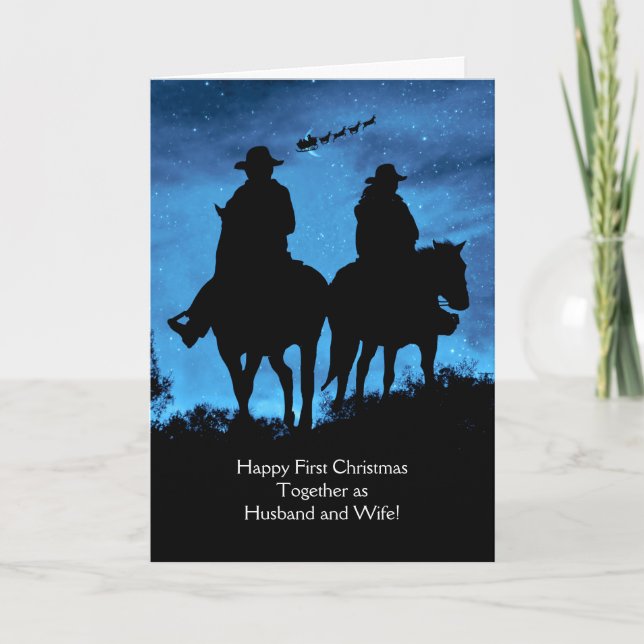 Carte Premier Noël ensemble comme mari et femme (Devant)