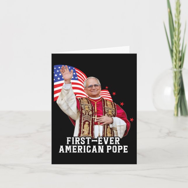 Carte Premier pape américain Leo Xiv (Devant)