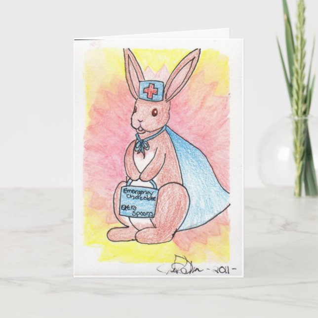 Carte Premier Répondeur Bunny Se Bien Bientôt (Devant)