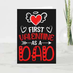 Carte Premier Saint-Valentin en tant que papa cœur nouve