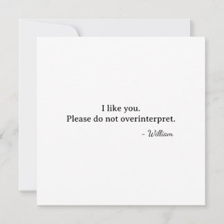 Carte Premier Saint-Valentin J'aime bien ne pas trop lir