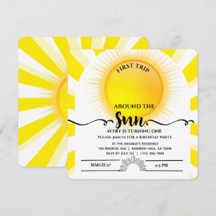 Carte Premier Voyage Autour Du Soleil 1Er Anniversaire C