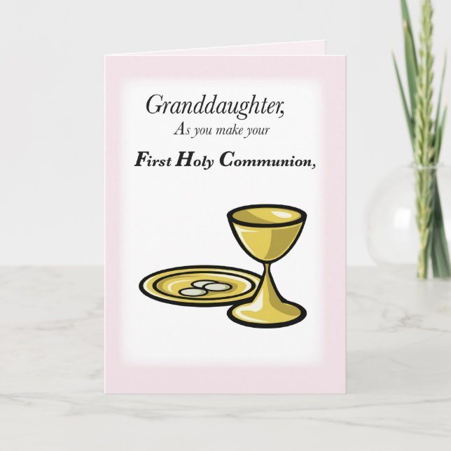 Carte Première communion de la petite-fille (Devant)