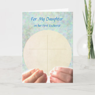 Carte Première eucharistie - fille