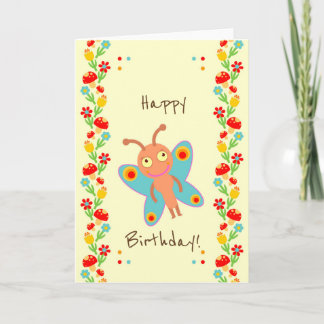Carte Première fête d'anniversaire de petit bébé de