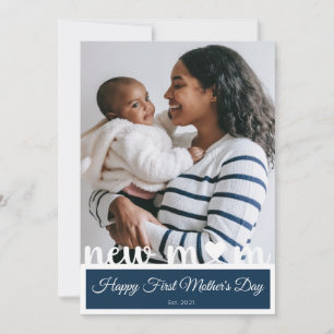 Carte Première fête des mères Nouvelle photo de maman