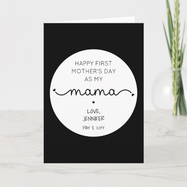 Carte Première fête des mères personnalisée Nouvelle Mam (Devant)