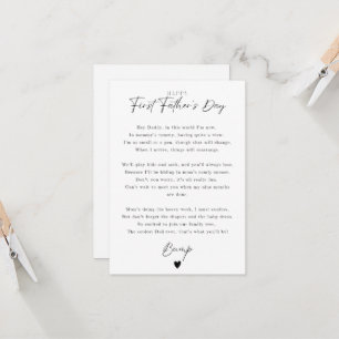 Carte Première Fête des pères : Bump Poem Imprimer Cadea