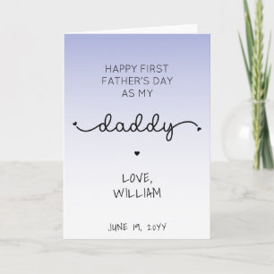 Carte Première Fête des pères personnalisée Nouveau papa