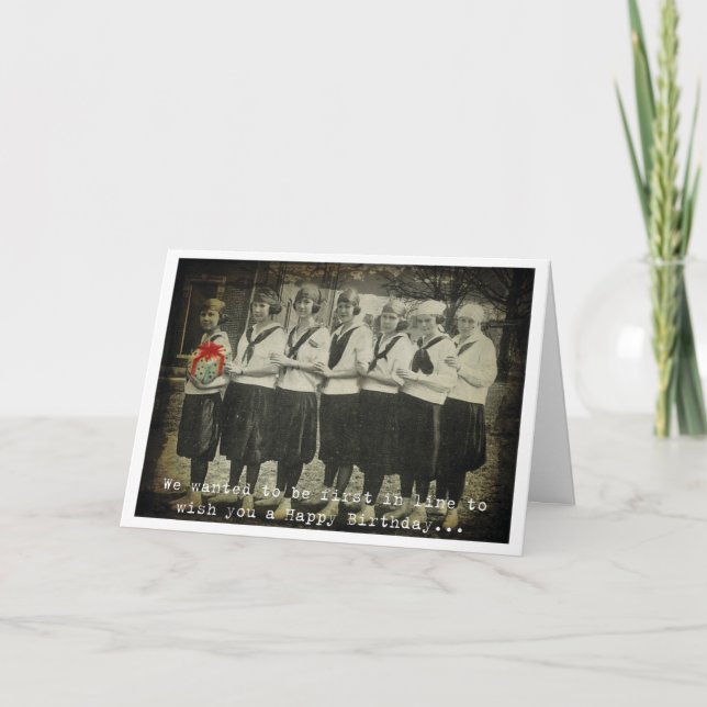 Carte Première Ligne Pour Dire Joyeux Anniversaire ! (Devant)