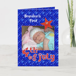 Carte Première photo 4 juillet du bébé