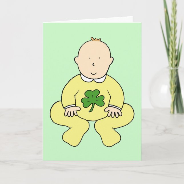 Carte Première Saint Patrick pour un bébé (Devant)