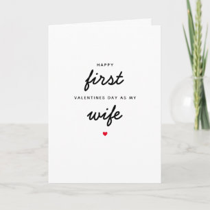 Carte Première Saint Valentin Romantique Comme Ma Femme
