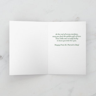 Carte Premiers St-Patrick de nouveaux parents Cerf des b