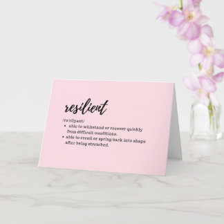 Carte PRENDRE SOIN CARDS - Définition de résilience