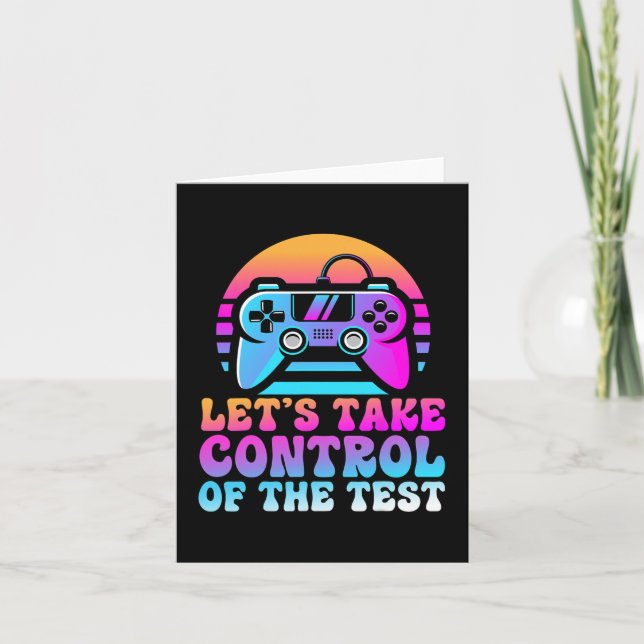 Carte Prenez Le Contrôle Du Test - Amateurs De Jeu Jour  (Devant)