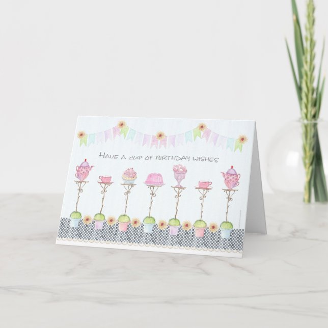 Carte Prenez une tasse de voeux d'anniversaire (Devant)