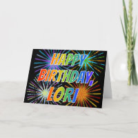 Prénom "LORI" Fun "HEUREUX ANNIVERSAIRE"