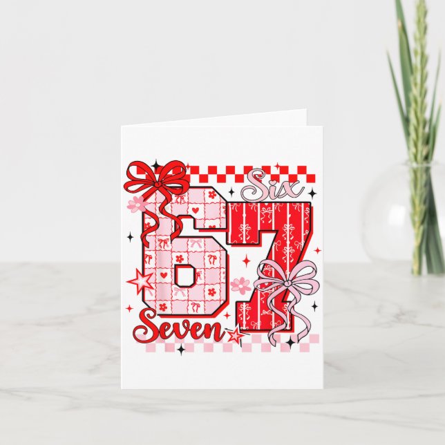 Carte Preppy Nk Valentine 67 Six Seven Meme Valentines D (Devant)